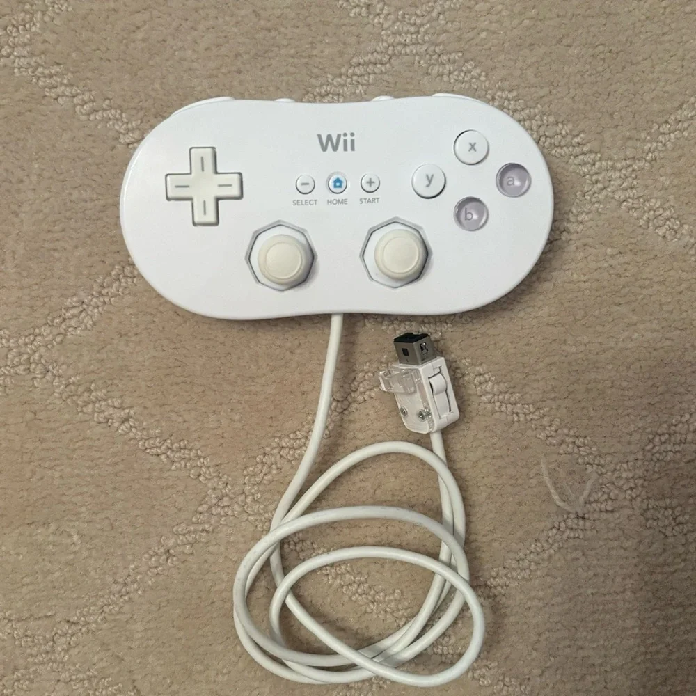 OEM Nintendo Wii Classic Controller White RVL-005 READ